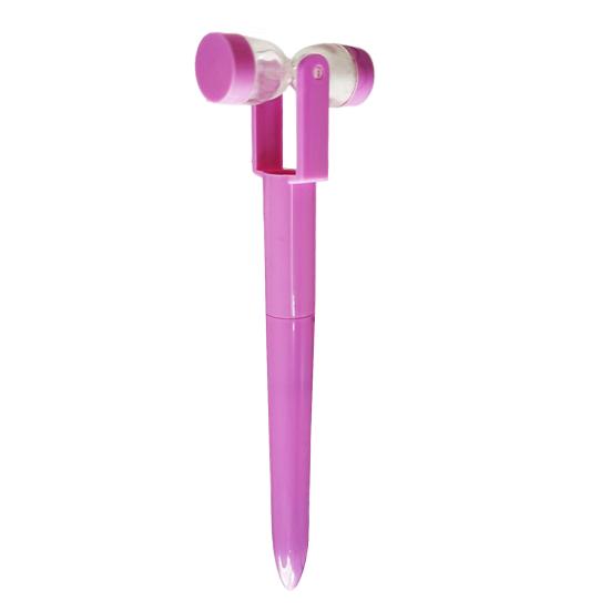 Sand Timer Ballpoint Pen Novelty Sand Clock Pen Black Ink Twist Pen with Hourglass Top for School Office Supplies