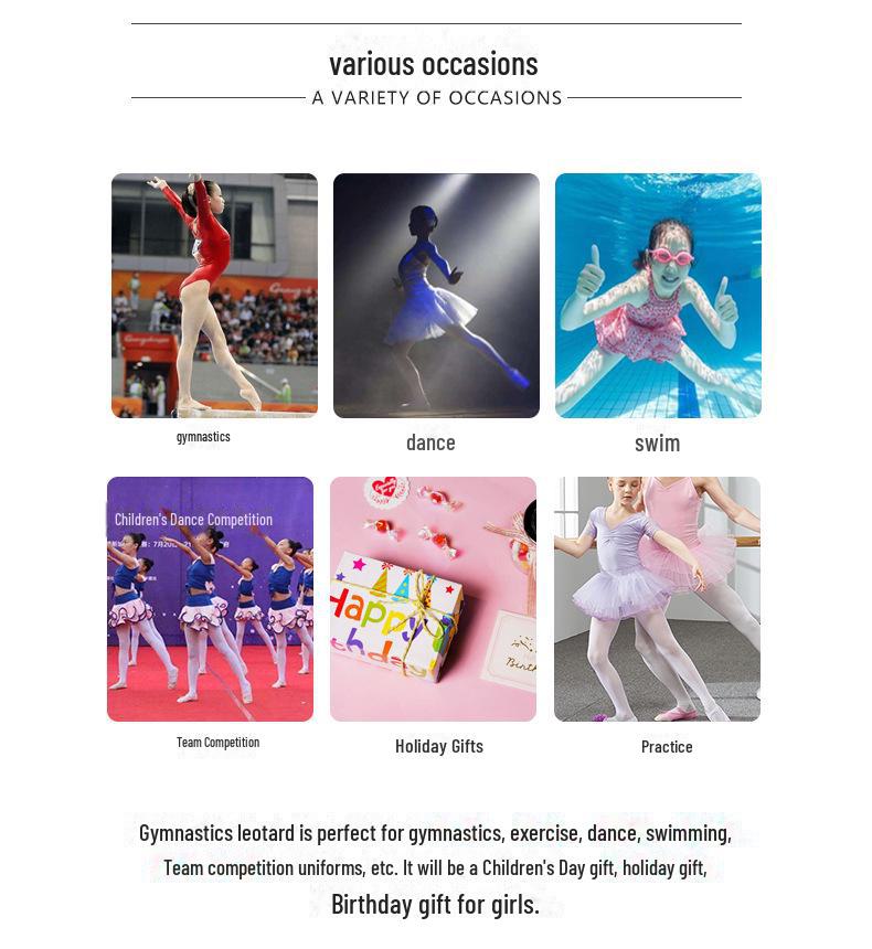 Летняя детская одежда для гимнастики, танцев и балета: Костюмы для выступлений и тренировок для девочек