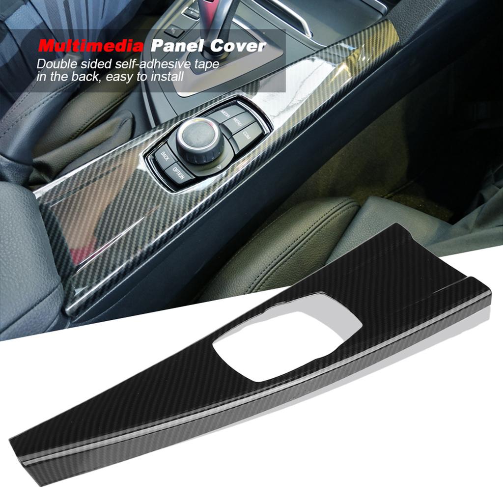 Carbon Fiber ABS Interior Multimedia Panel Cover Trim Lefthand Driving for 3 Series F30 F34 4 Series F33 F36