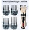 Беспроводной триммер для волос с зарядной базой и направляющими насадками 19-32 мм