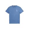 Polo Solid Color Big Pony Embroidered Casual Crew Neck Short Sleeve T-Shirt Men Tops Blue MNPOTSH1N822148-400