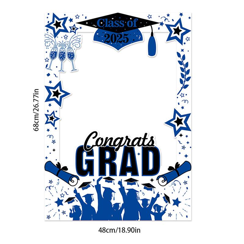 2025 Выпускной Фотобудка Реквизит Рамка Баннер Для Выпускников 2025 Декор Для Празднования Выпуска Фотофон Реквизит Товары Для Вечеринки
