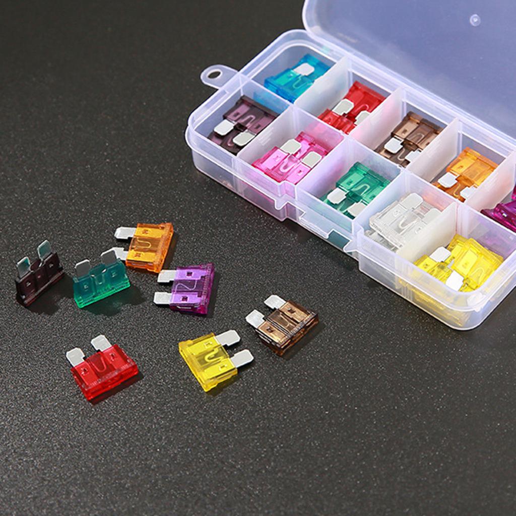 50Pcs 3/5/7.5/10/15/20/25/30/35/40A Car Truck Standard Fuses Auto Boat Motorcycle Fuse Medium Colorful Insert Fuses