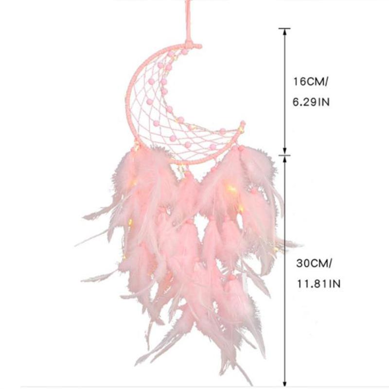 Горячий! Настенный декор Ловец снов Подвесной светильник Перо Ручная работа Лунное украшение