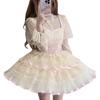 XHSUKADO Lolita JSK Платье-сарафан с Мечтательным Милым Готическим Лолита Нарядом с Оборками и Принцессой Мори Девочкой Лолита Идол Размер M Лента, Женское