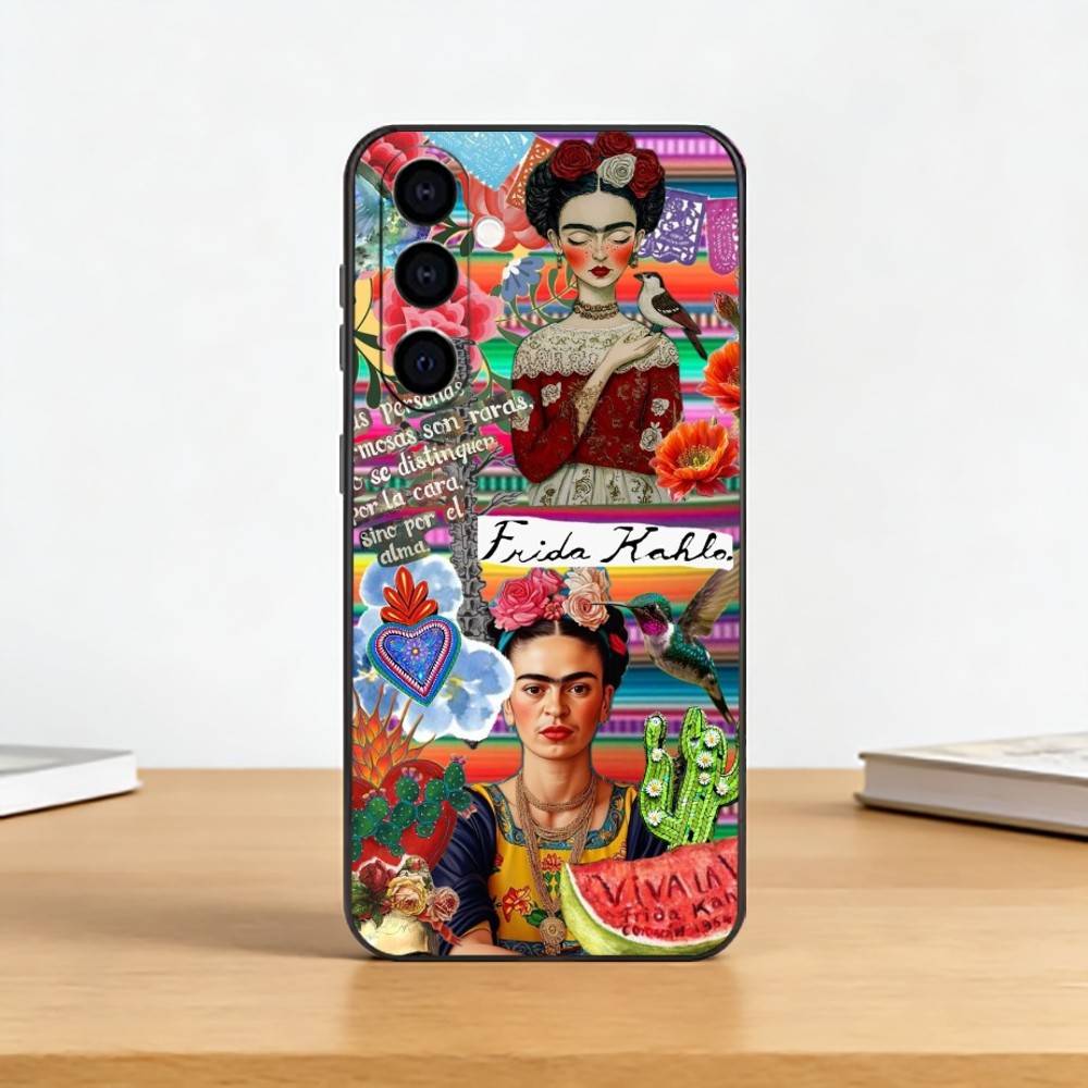 Модный Чехол Для Телефона FridaS-S K-Kahlo Для Samsung Galaxy A73,A72,A71,A70,A53,A52,A51,Других Мягкий Черный Чехол