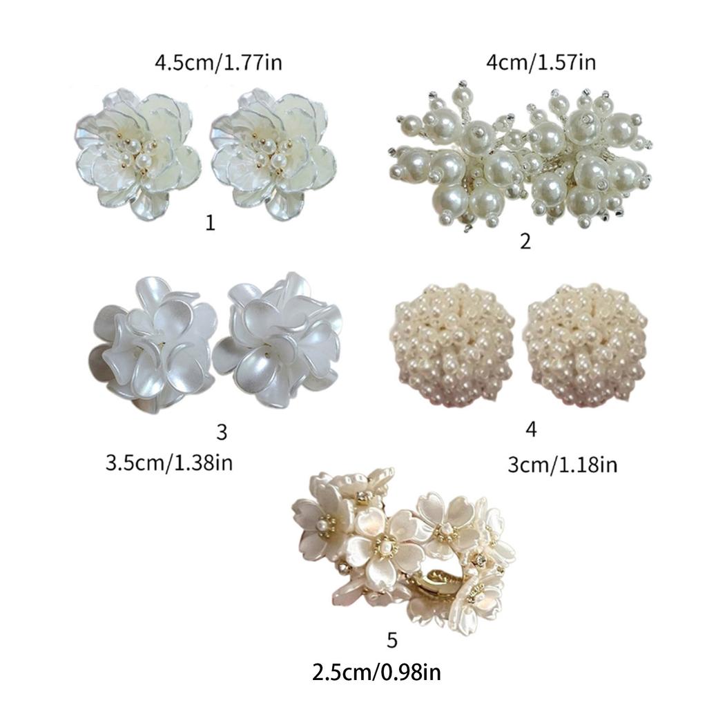 Модные украшения для ушей Милые серьги-пусеты Стильные серьги-пины Красивые серьги-цветы из АБС-пластика Серьги с бисером для уникальных стилей