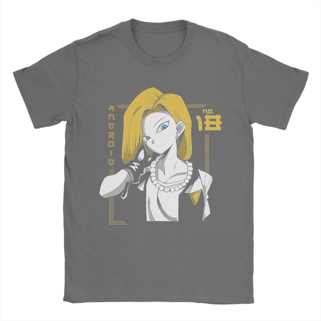Android 18 Ddragon Ball Z Tshirt Unisex Anime Humor 100 Cotton Tee Shirt Round Collar Short Sleeve T Shirt Printed Clothes