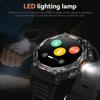 Военные QTLLBT SmartWatch 1,46-дюймовый HD светодиодный фонарик компас фитнес-трекер с функцией спортивные часы, пульсометр SPO2 совместимы с
