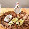 Women Ceramic Dog Shape Soy Plates Rabbit Chopstick Rack Cat Flavor Plate Cute Sauce Dish Creative Cartoon