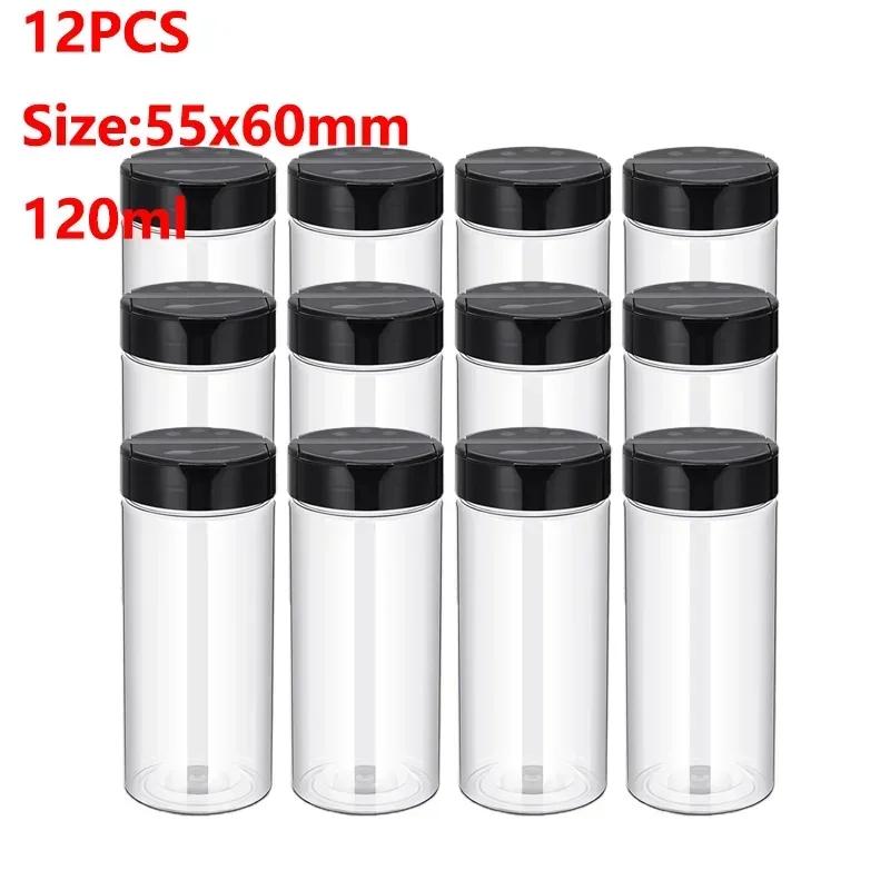 12/4/1 шт. Прозрачная бутылка для специй для кухни, контейнер для приправ, пластиковые банки для приправ, коробка для приправ, кухонные принадлежности