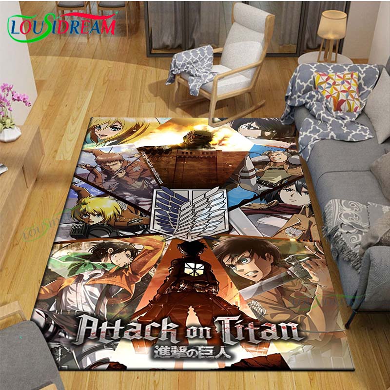 Модный 3D Мультяшный Ковер с Принтом A-Attack T-Titan для Гостиной, Противоскользящий Коврик, Коврики для Детской Комнаты, Коврик для Йоги, Декор, Подарок