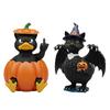 Halloween Ornament Pumpkin King Cat Duck Black Cat In Pumpkin Angry Expression