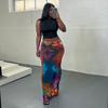 Harajuku Aesthetics Multi Printed High Talya Long Skirts Women Y2K Package Hip Skirt Chic Holiday Outfits Slim