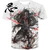 Japanese Samurai 3D Print T-shirt Men Women Fashion O-Neck Short Sleeve T Shirt Harajuku Hip Hop Streetwear Ninja Tees Tops Male