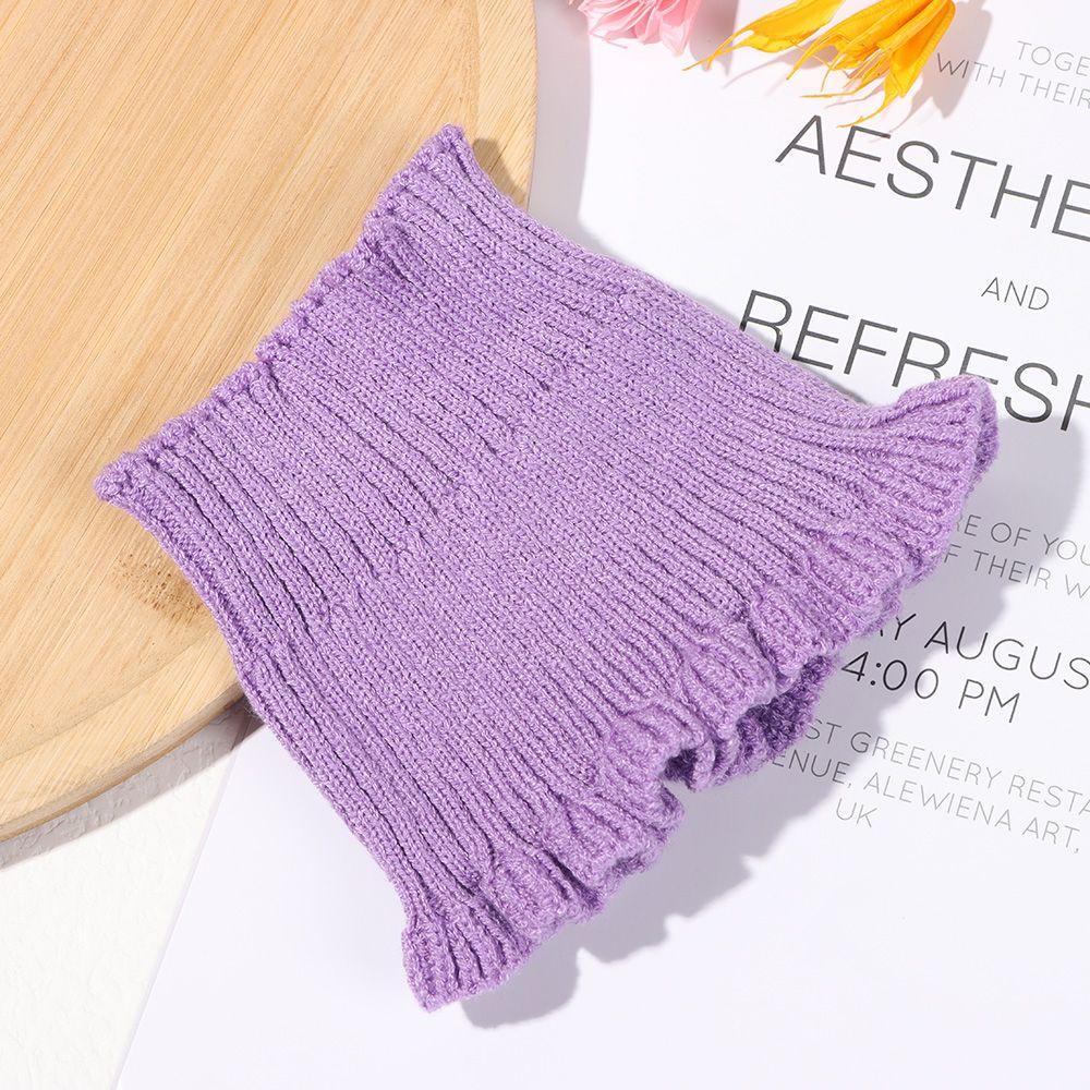 Зима с деревянными ушками Теплый съемный шарф-манишка Вязаный фальшивый воротник Водолазка