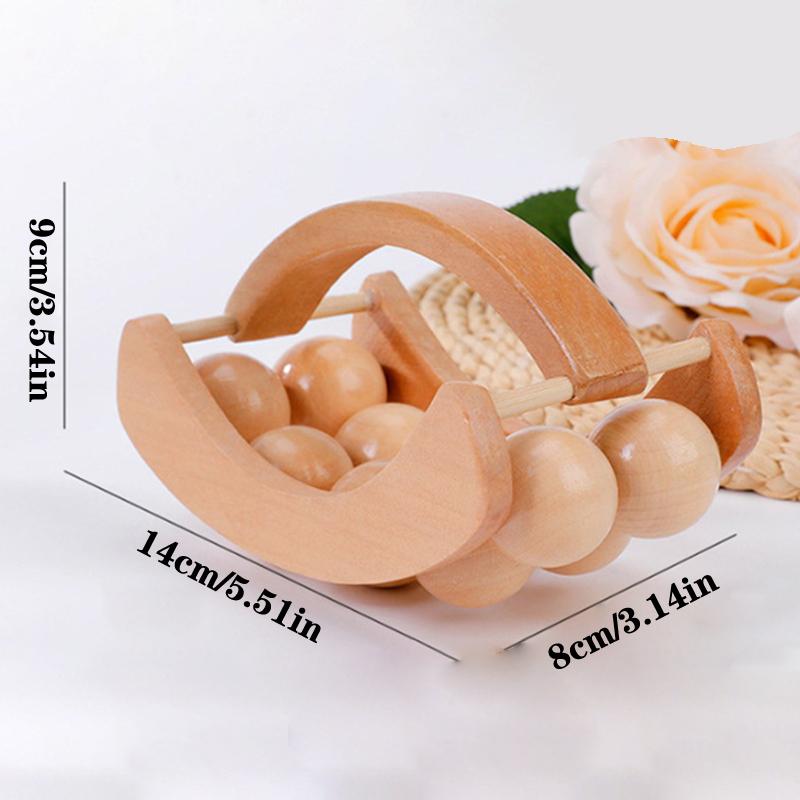 Деревянный терапевтический роликовый массажный инструмент, ручной антицеллюлитный триггерный ролик, лимфодренаж, антицеллюлитный ролик для высвобождения мышц