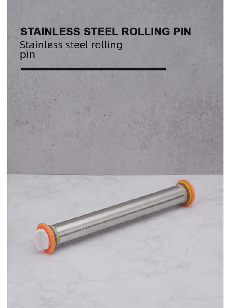 Регулируемая скалка из нержавеющей стали со шкалой для выпечки