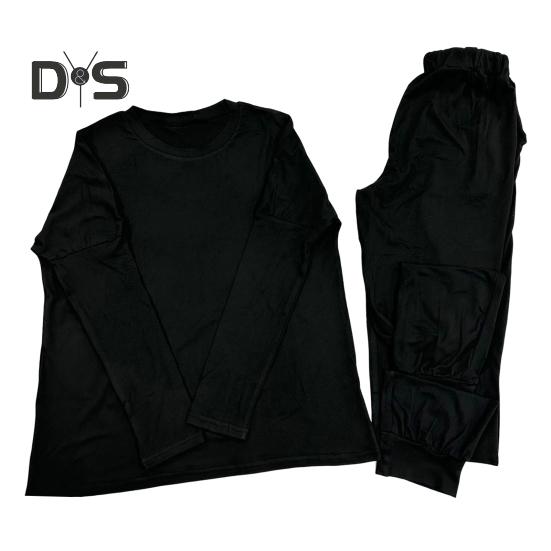 2 Pcs/Set Women Top Pants Suit Crew Neck Long Sleeves Solid Color Sleepwear Sport Sweatshirt Drawstring Elastic Waist Trousers Fitness Outfit Fall