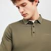 Qipilong Men's Wrinkle-Resistant Long-Sleeve POLO Shirt