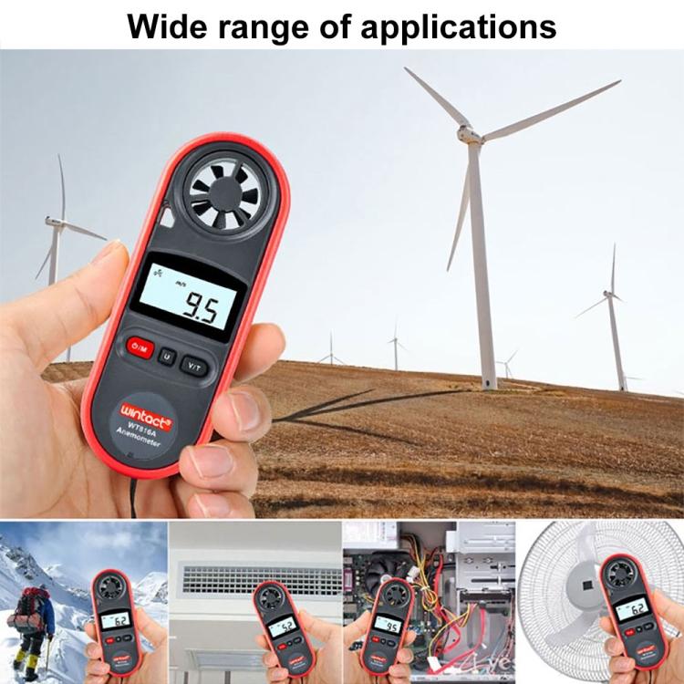 Цифровой электронный термометр-анемометр Wintact WT816A