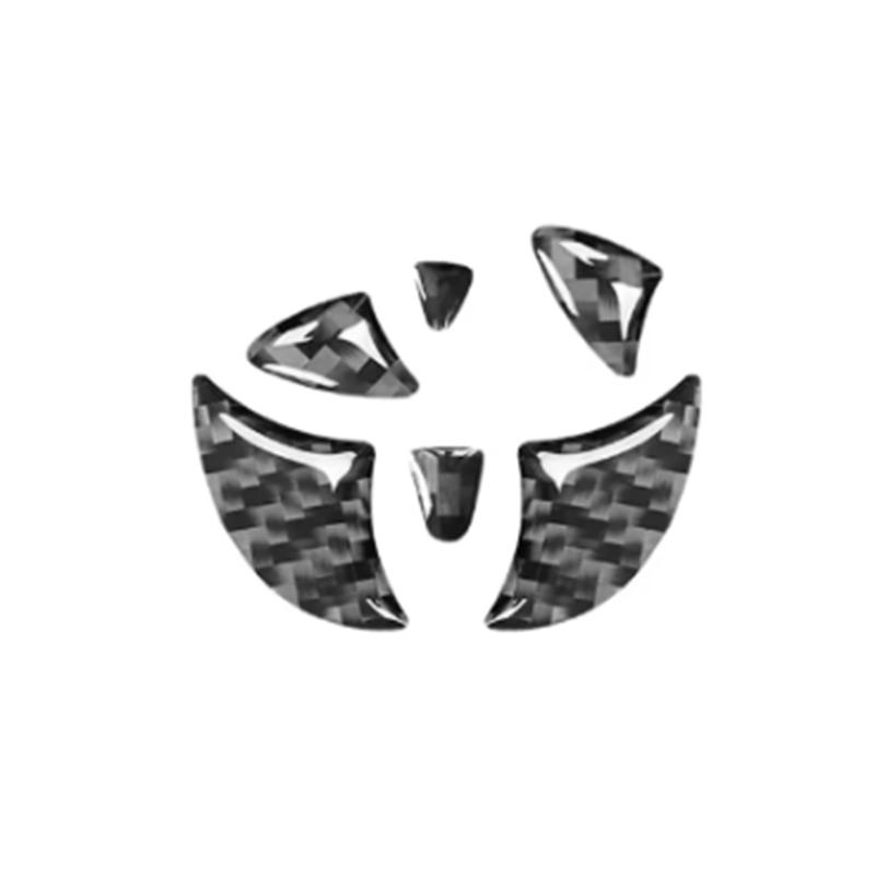 New For Toyota Corolla Rav4 CHR Auris Camry Prius Yaris RedCarbon Fiber Car Steering Wheel Emblem Badge Sticker Glue Trim Decals