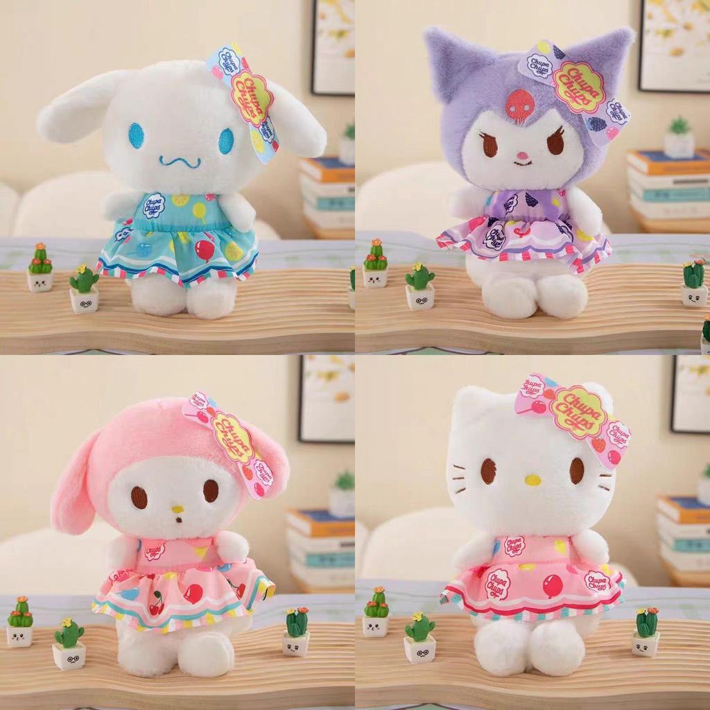 Плюшевая игрушка Hello Kitty My Melody с мягким коротким ворсом для коллекционногоdisplay и в качестве подарка