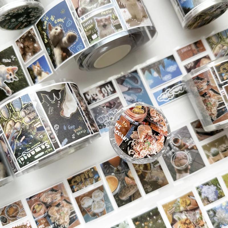 1 рулон наклеек для скрапбукинга ПЭТ-наклейки с персонажами Ленточные малярные ленты Ваcи Летний отдых для творчества Поделки Альбом Журнал Планировщик