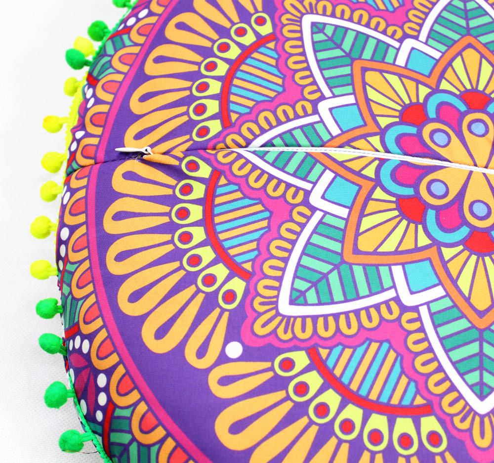 Индийские напольные подушки, круглые богемные подушки, чехлы, подушки 