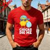 Chicks Dig Me Easter Chick with Sunglasses and Egg Men TShirt Cotton Casual Streetwear Gift for Easter Party Funny Design