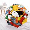 Weighing Donald Duck and Nephew Automatic 3-Fold Umbrella Design, Cute Cartoon Pattern, Portable Outdoor Umbrella, Perfect, Holiday Gift for