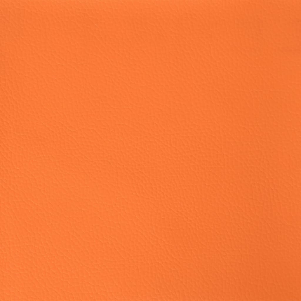 Gaming Chair with Footrest Black and Orange PU Leather