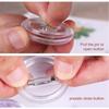20Pcs Acrylic Round Button Badge Clear Button Pin Badges Painting Badge Crafts