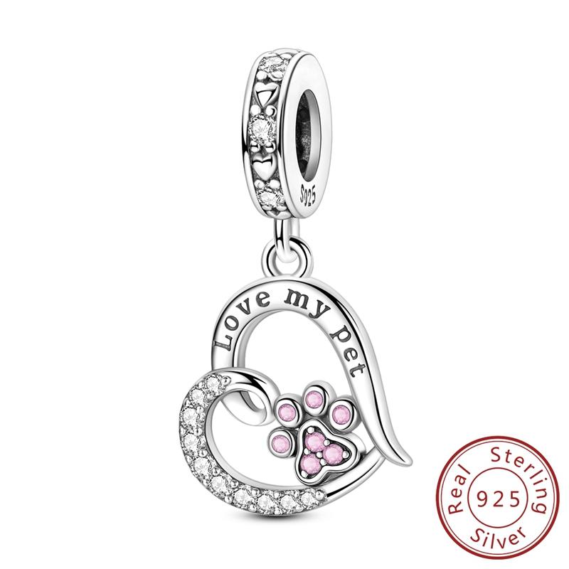 New Copper Charms Bead Penguin Owl Bow Heart Charm Fit Original Pendant Bracelet Jewelry Making For Women Gift