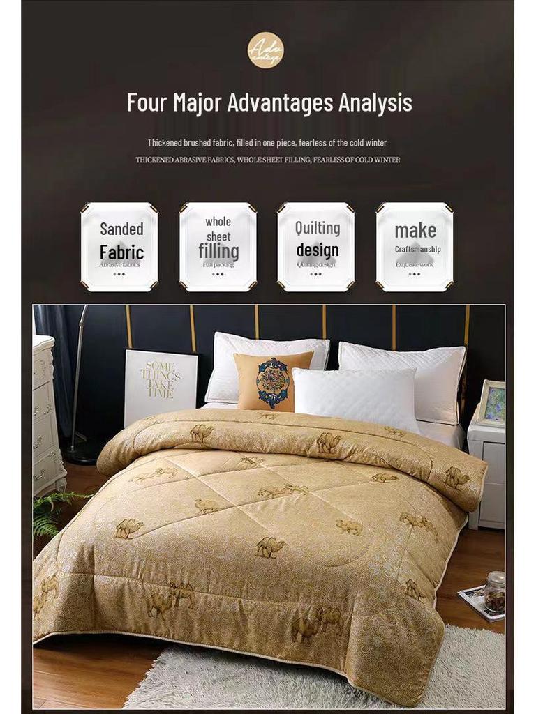 Camel Hair Quilt Special Edition: Thickened, Warm Winter Quilt Gift