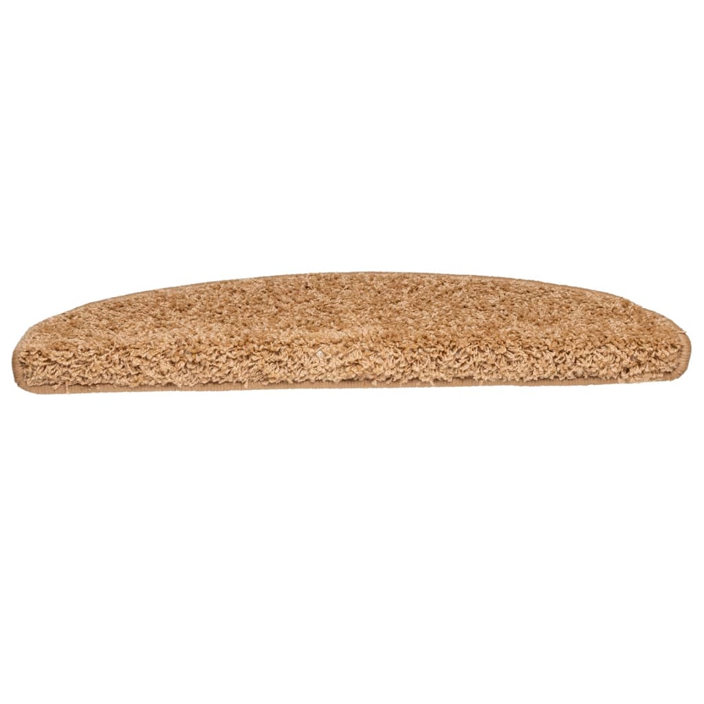 Stair Treads 10 pcs 65 x 21 x 4 cm Beige Semi Round Large