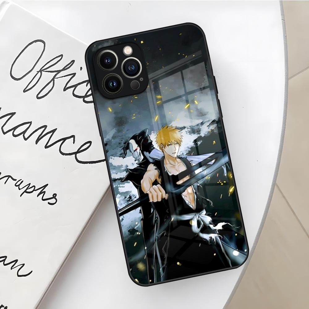 Чехол для телефона Bleach Kurosaki Ichigo для Iphone 17 16 Air 15 14 12 11 13 Pro Max Mini X Xr Xs Se Puls стеклянная крышка