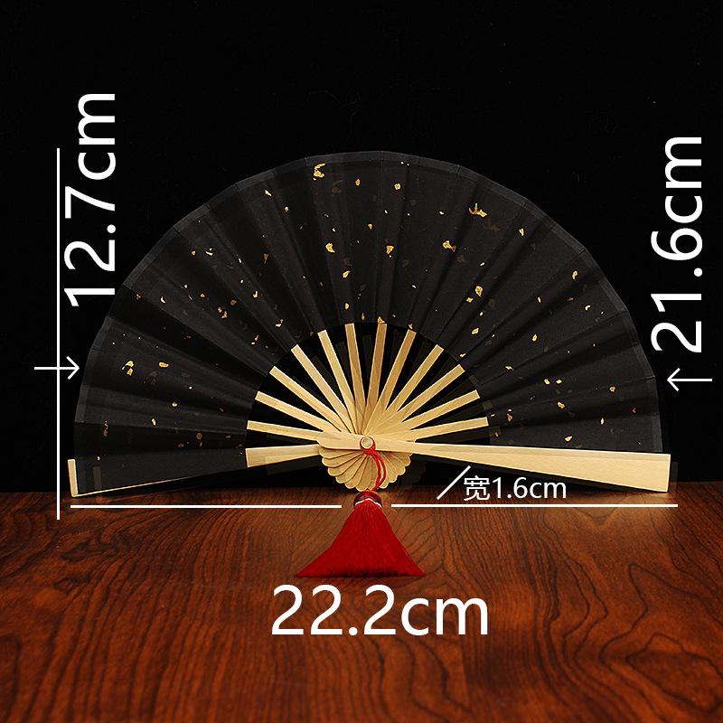 Tang Teng Copper Art, Brass Fan Home Furnishing Living Room Ornament Creative Fan Hanfu Ornament Trend Country Fan