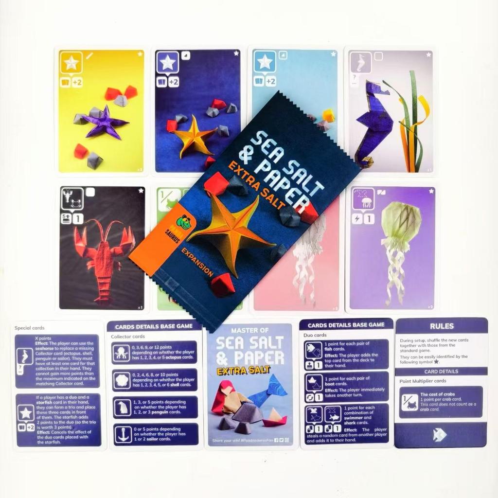 Карточная игра Морская соль и бумага 2-4 игрока Английская версия Настольные игры