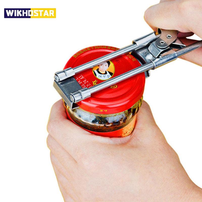Can Opener Creative Adjustable Stainless Steel Kitchen Tools Manual Jar Bottle Opener Multifunction Accessories Home Gadgets