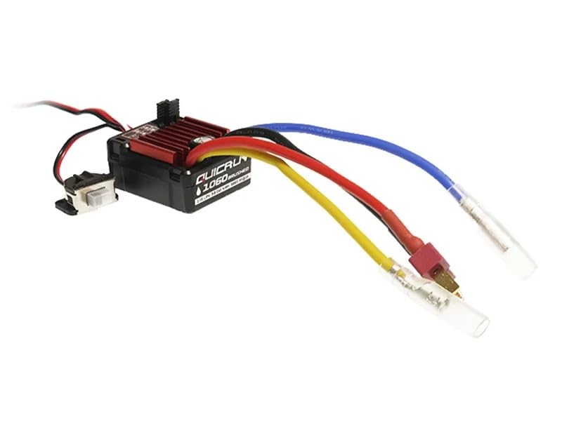 HOBBYWING QuicRUN-WP-1060-Brushed Built-in BEC, 3A6V, T-Plug [for 110 scale engine]