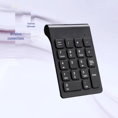 Портативная черная беспроводная мини-USB клавиатура для финансов и бухгалтерии