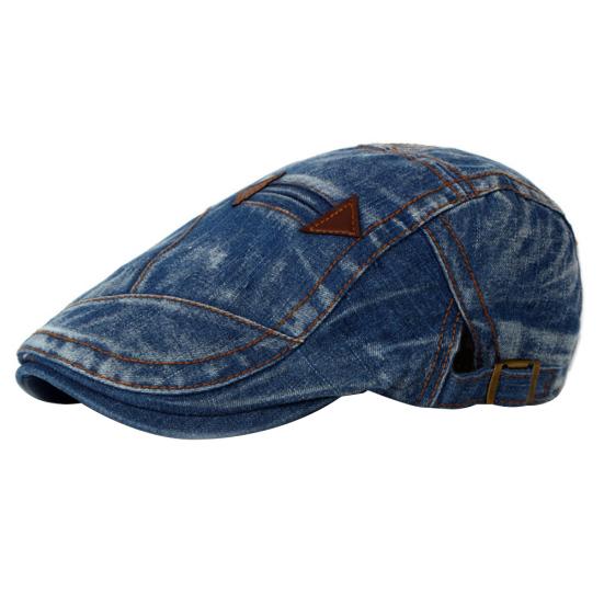 Мужские нашивки на открытом воздухе, джинсовый берет, кепка, плоская шляпа от солнца для гольфа, газетчика, шляпа от солнца