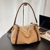 High-value Suede Pillow Bag Women's Large-capacity New Bag Casual Simple Shoulder Messenger Bag