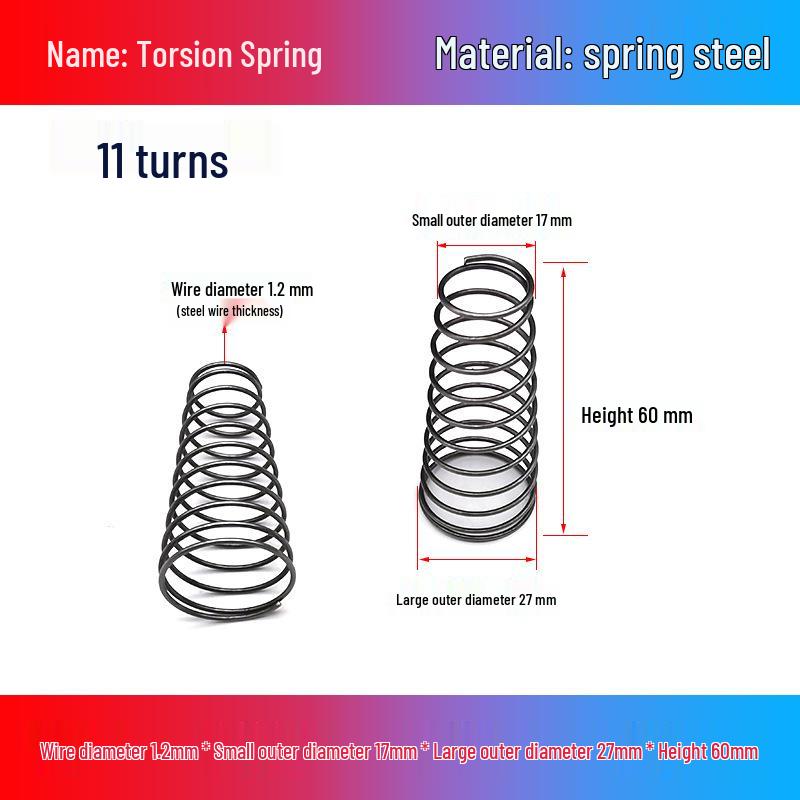Трапециевидная сжатая пружина в форме пагоды из нержавеющей стали для батареи
