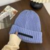Big head circumference thick wool hat women's autumn and winter new thickened warm ear protectors knitted hat showing a small face and cold-proof gray