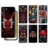 Case For Samsung Galaxy S22 S20 Ultra S21 FE S10 S9 Plus Note 20 10 Lite 9 Soft Phone Cover Shell Samurai Oni Mask