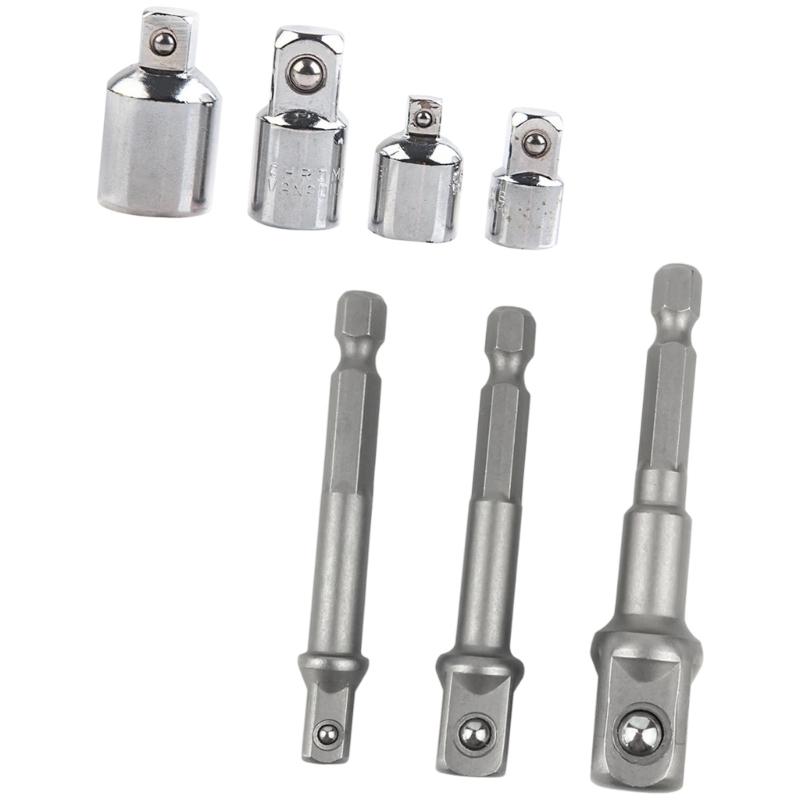 652F Professional Socket Adapter 4 Size Steel Extension Rod Square Socket Adapter