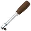 VESSEL Wooden Ratchet Handle with Non-Slip Grip, 3/8" (9.5mm) Drive, HRH3-W