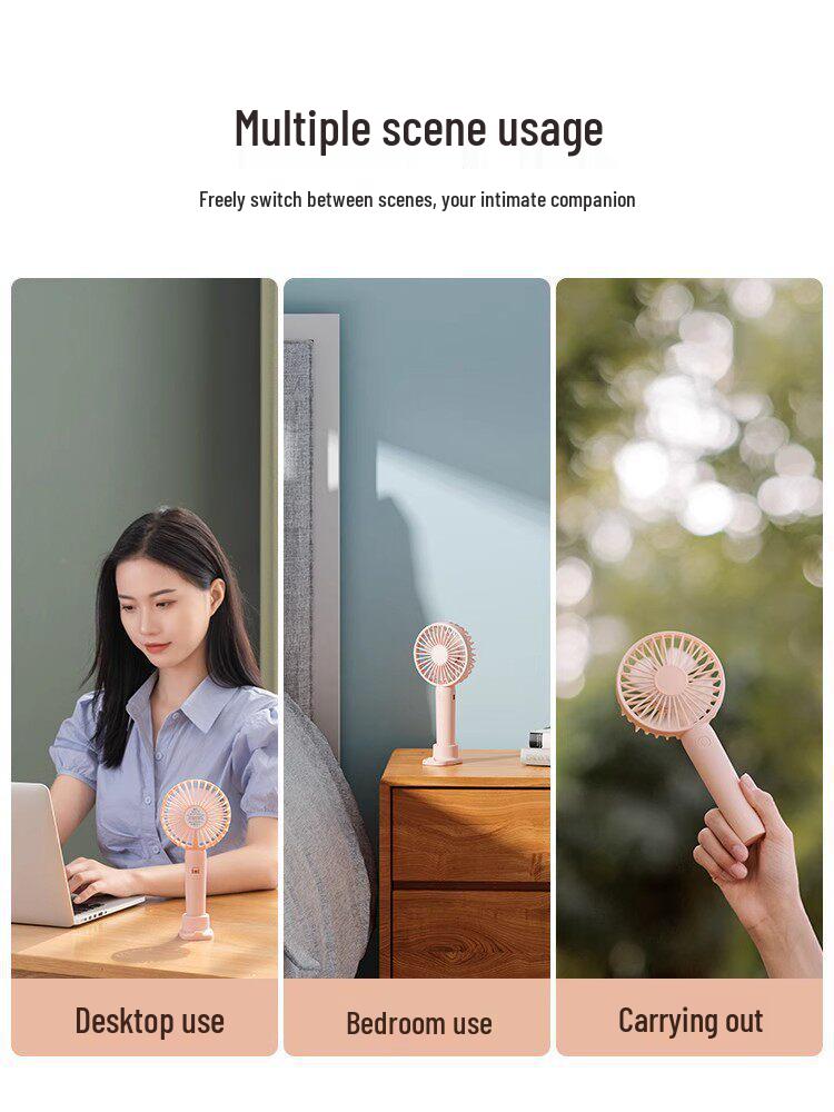 Portable Rechargeable Mini USB Quiet Desktop Fan for Dorm or Office